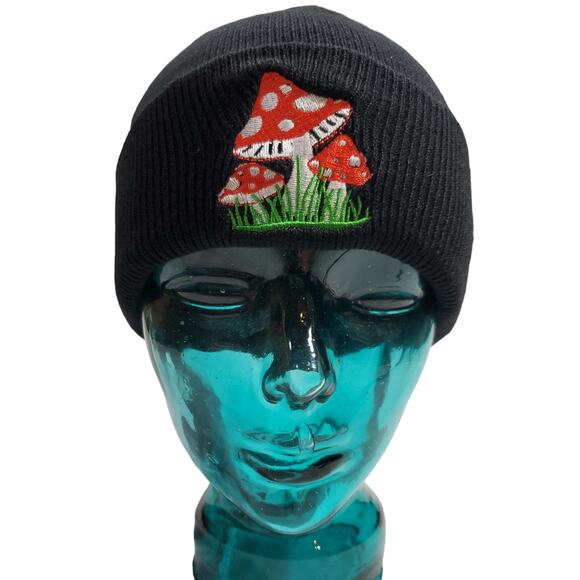Unbranded Accessories - Embroidered Toadstool/Mushroom Beanie Hat | Size OS